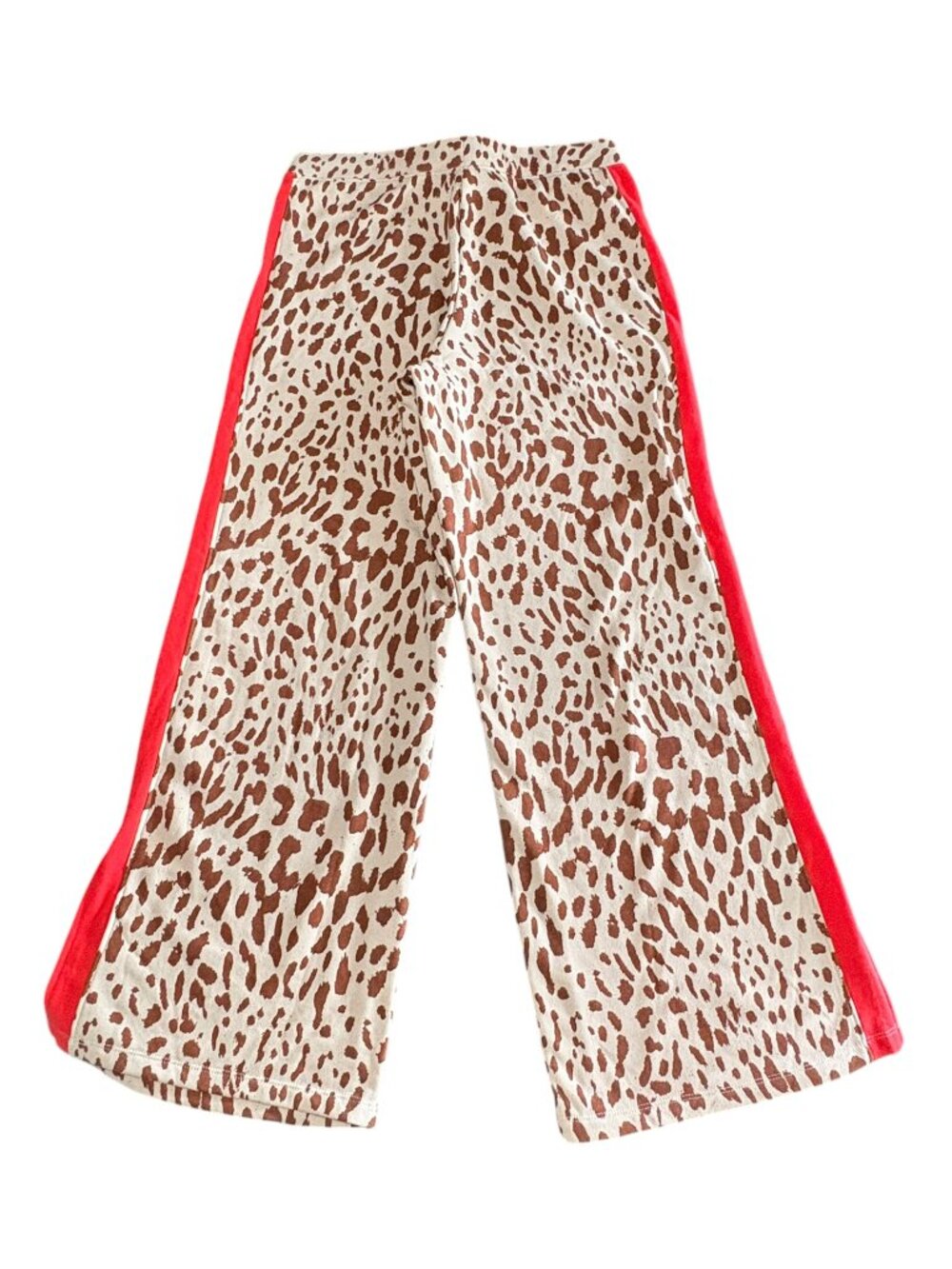 Grayson Threads High Waist Wide Leg Leopard Print Red Stripe Loungewear Large